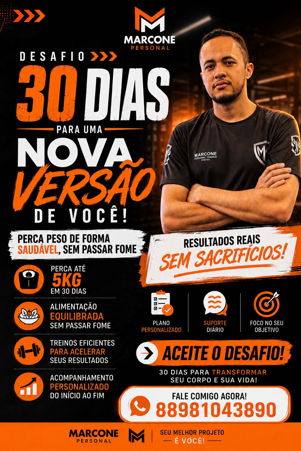 Card do Desafio 30 Dias para uma nova versão de você